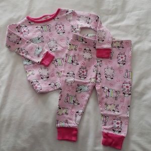 Pink pjs with sheep